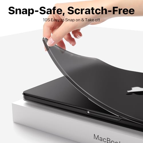 Soonjet Matte Case for MacBook Pro 14 inch M5 M4 M3 M2 M1 2026-2021 Laptop | Anti Cracking, Color Match, Space Black Clear, Protective Hard Shell Cover, Fingerprint & Scratch Resistant, Ultra Thin Fit - color: Frosted Space Black