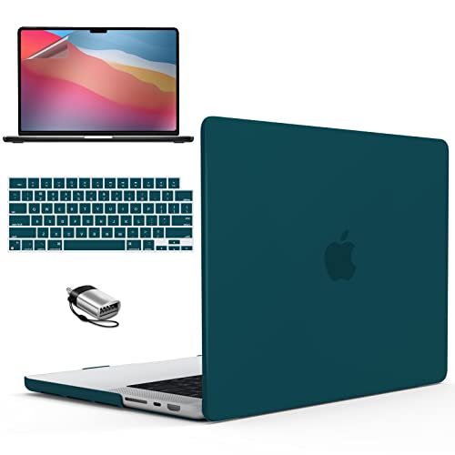 IBENZER Case for MacBook Pro 14 Inch 2026 2025 2024 2023 2022 M5 M4 M3 M2 M1 A3434 A3112 A3185 A3401 A2918 A2992 A2779 A2442 Pro/Max,Hardshell& KeyboardCover & ScreenFilm&Type-C,Green,T14QUGN+2TC - color: Quetzal Green