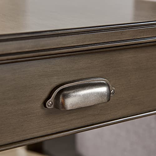 Leick Home Laurent End Table, 24", Smoke Gray - color: Gray / Pewter