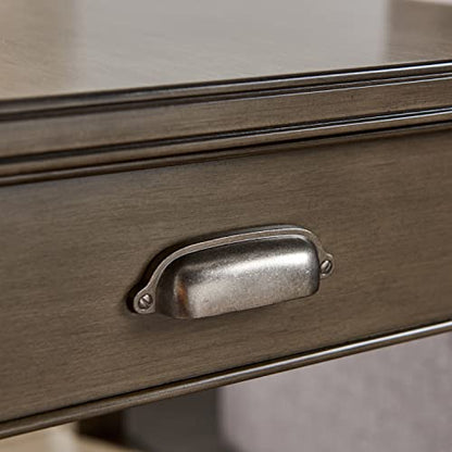 Leick Home Laurent End Table, 24", Smoke Gray - color: Gray / Pewter