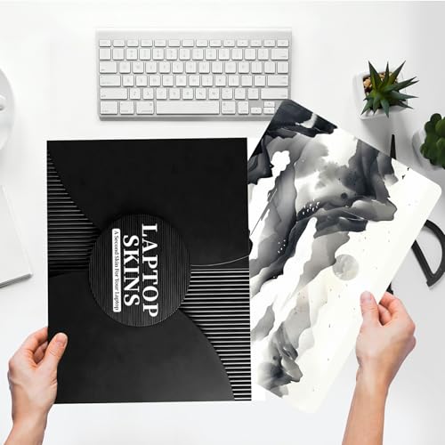 Universal Laptop Skin Sticker with 2 Wrist Pad Skins, Waterproof Scratch Resistant Vinyl Laptop Cover Decal, Cut to Fit for 11–15.6 Inch MacBook HP Dell Lenovo, Landscape Painting - color: Landscape Painting