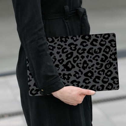 Laptop Skin Sticker Decal 12" 13" 13.3" 14" 15" 15.6",Waterproof Scratch Resistant Vinyl,Reusable Easy to Apply,for MacBook HP Dell Notebooks Netbooks Laptop,2 Wrist Pads,Black Green Leopard Print - color: Black Green Leopard Print
