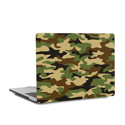 Hard Case Compatible with Old Version MacBook Pro 13 inch Case 2012 2011 2010 2009 2008 Release A1278 with CD-ROM, Laptop Plastic Hard Case Shell & Keyboard Cover, Green Camouflage - color: Green Camouflage, size: A1278(Pro 13" w/CD-ROM 2008-2012)