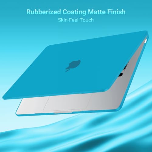 MOSISO Compatible with MacBook Air 15 inch Case M5 2026 M4 M3 M2 2025-2023 | A3448 A3241 A3114 A2941, Scratch-Resistant Protective Hard Shell Case&Keyboard Cover&ScreenFilm&Pouch, Aqua Blue - color: Aqua Blue