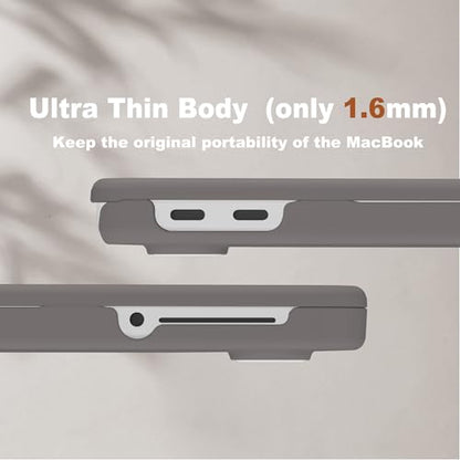 CISSOOK for MacBook Neo 13 inch Case 2026 Grey A3404 with A18 Pro Chip | 5in1 Set Hard Shell Case, Keyboard Cover, Screen Protector, Scratch Resistant, Ultra-Thin, for Office & Travel - color: Matte Grey