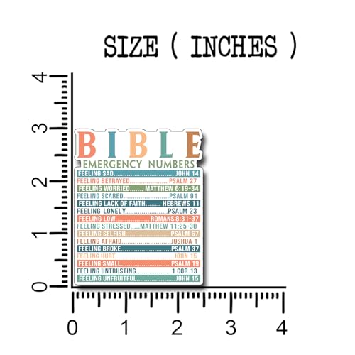 (3Pcs) Bible Emergency Numbers Sticker Christian Inspirational Decals Decorate Books Laptop Phone Water Bottles Kindles Tumbler Waterproof Vinyl Stickers 2,5 x 3 Inch - color: Bible Emergency Numbers
