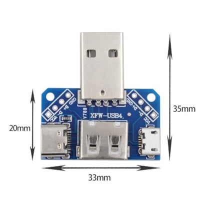 chenyang 3 Port USB Splitter Multi Charging Adapter,USB2.0 Male to Type-A/Type-C/Micro Female Charge Extension Adapter - style: USB-A 1-to-3 Power