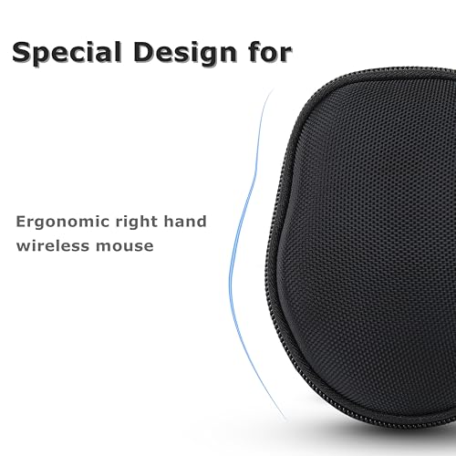 Ginsco Hard Travel Case Compatible with Logitech M720 Triathlon/M705 Marathon/M510/M550/M330/M317/M196/M185 Wireless Mouse, Universal Hard Shell Storage Case (Black, M) - color: Black, size: M