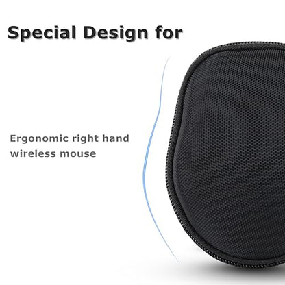 Ginsco Hard Travel Case Compatible with Logitech M720 Triathlon/M705 Marathon/M510/M550/M330/M317/M196/M185 Wireless Mouse, Universal Hard Shell Storage Case (Black, M) - color: Black, size: M