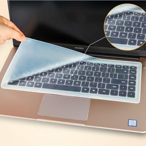4 PCS Laptop Keyboard Protector Silicone Transparent Cover for Dustproof Protection Compatible with 13-14 Inch - color: polychromatic