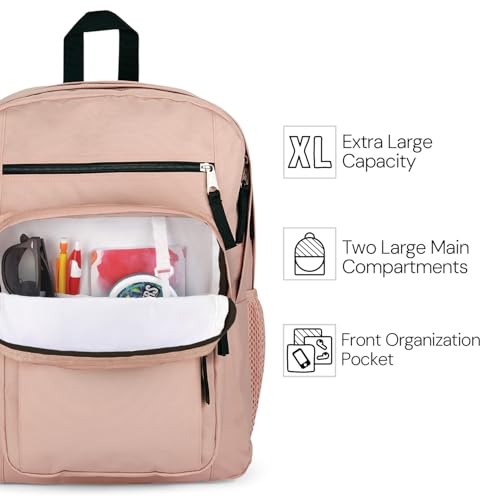 JanSport Laptop Backpack - Computer Bag with 2 Compartments, Ergonomic Shoulder Straps, 15” Laptop Sleeve, Haul Handle - Black - color: Black