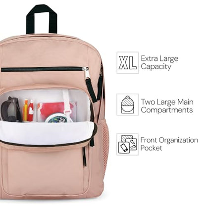 JanSport Laptop Backpack - Computer Bag with 2 Compartments, Ergonomic Shoulder Straps, 15” Laptop Sleeve, Haul Handle - Black - color: Black