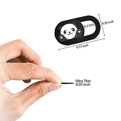Webcam Cover Slide Ultra Thin Laptop Camera Privacy Protect, Panda | 3 Pcs Cute Panda, Ultra thin camera cover fit for Cell phone desktop tablet PC, front camera blocks webcam to protect privacy - color: Panda 3