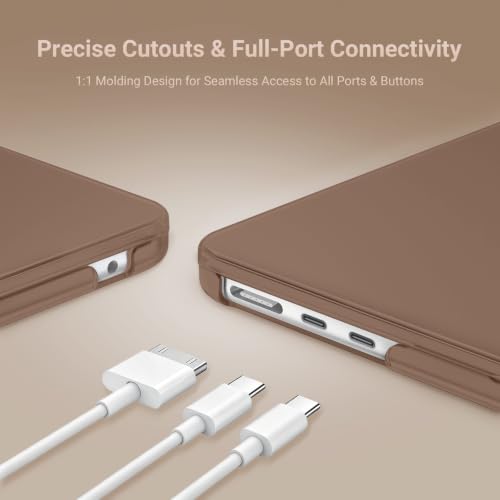 MOSISO Compatible with MacBook Air 13 inch Case M5 2026 M4 M3 M2 2025-2022 | A3449 A3240 A3113 A2681, Hard Shell&Keyboard Cover&Screen Film&Pouch for MacBook Air 13.6 inch Case, Caramel Brown - color: Caramel Brown
