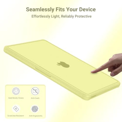 MOSISO Compatible with MacBook Neo Case 13 inch 2026 A3404 A18 Pro Chip | Anti-Cracking Cover Matte Finish Seamlessly Closes Protective Hard Shell Case Cover with TPU Bumper, Citrus - color: Citrus