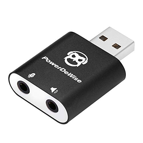 USB Sound Card 4 Pin Microphone to USB A - USB Audio Adapter 3.5mm to USB Converter for PC, Laptop, Headphone, External Stereo Sound Card
