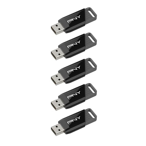 PNY 64GB Attaché X USB 3.2 Gen 1 Flash Drive, Advanced Performance Up to 130MB/s Read, Everyday Data Store & Transfer, Reliable Portable Storage, Durable, Type-A, Computers, Laptops, Desktops, 5-Pack - size: 64GB 5-Pack