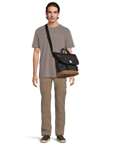 Herschel Supply Co. Cove Messenger - color: Black/Saddle Brown, size: Medium