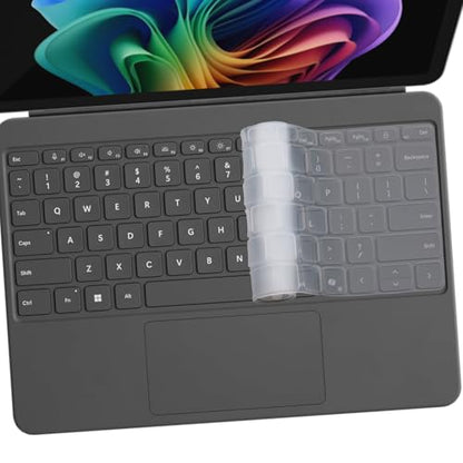 Keyboard Cover for Microsoft Surface Laptop 2025 Copilot+ PC 13" Snapdragon X Plus, Surface Pro 2-in-1Laptop/Tablet 2025 12" US Layout Protective Keyboard Skin-Clear - color: Clear