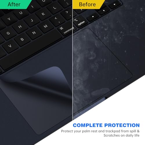 Palm Rest Cover Compatible with 2026 2025 2024 MacBook Air 15" M5 M4 M3 A3448 A3241 A3114 Trackpad Protector Skin for Apple MacBook Air 15.3 Inch M5 M4 M3 Touchpad Cover Protector (Midnight Blue) - size: 2024+ MacBook Air 15.3" M4 M3(Midnight)