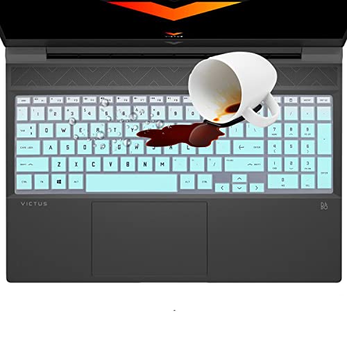Keyboard Cover for 16.1" HP Victus 16-d 16-s 16-r 16-e 16-d0506la 16t-d100 16-s1023dx s0027ns s0075nr s0077nr s0076nr s0095ax 16-r0073cl r1005ns r1006ns r0328tx 16-d0504la 16-e0076ax 16z-e100 16t-r000 - color: OmbreMint