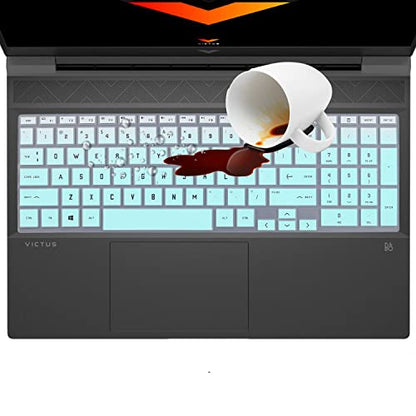 Keyboard Cover for 16.1" HP Victus 16-d 16-s 16-r 16-e 16-d0506la 16t-d100 16-s1023dx s0027ns s0075nr s0077nr s0076nr s0095ax 16-r0073cl r1005ns r1006ns r0328tx 16-d0504la 16-e0076ax 16z-e100 16t-r000 - color: OmbreMint