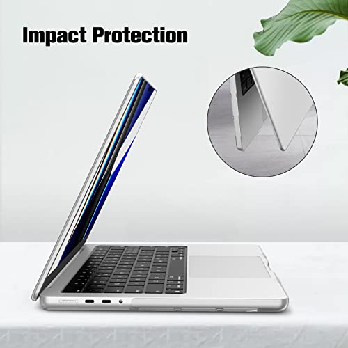 Fintie Hard Shell Case for MacBook Pro 14 Inch, Frost Clear | A3434 A3112 A3185 A3401 A2992 A2918 A2779 A2442 A3426 A3427, 2021-2026, M5/M4/M3/M2/M1 - color: Frost Clear, size: Pro 14 Inch