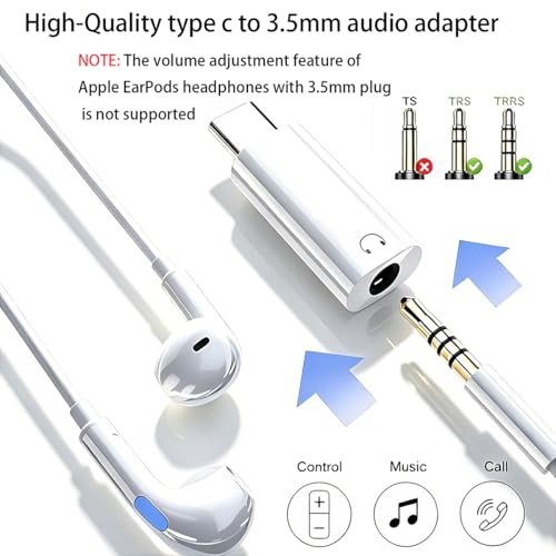 FRIGRAF 2PACK USB C to 3.5mm Audio Adapter, Type C to Headphone Jack Dongle | USB C to Aux Cable Adapter Compatible with iPhone 17 16 15, Samsung Galaxy S26 S24 Pixel, iPad Pro, MacBook - size: 2-Pack