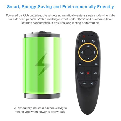 Air Mouse Remote, Gyro Game Remote Motion Controlled 2.4GHz Wireless Voice 6 Axis Gyroscope Learning USB Plug and Play with Receiver for TV PC Android Box