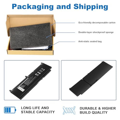 Futurebatt PKWVM Laptop Battery Replacement for Dell Precision 7550 7560 7750 7760 Mobile Workstation P44E P93F P44E001 P44E002 P93F001 P93F002 C903V CR72X 0CR72X 0447VR 068N03 17C06 453-BBCQ - size: PKWVM 14.17*3.74*1.18 in