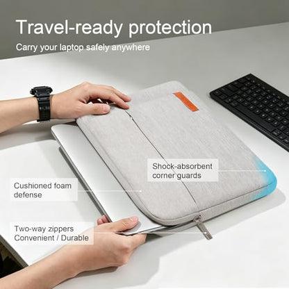Lacdo Laptop Sleeve Case for 13 inch Microsoft New Surface Pro 11th Copilot+PC, Surface Pro 10/9/8/X/7/6/5, 12.4 inch Microsoft Surface Laptop Go 3/2/1 Shockproof Water-Resistant Computer Bag, Gray - color: Gray, size: New 13 inch Surface Pro