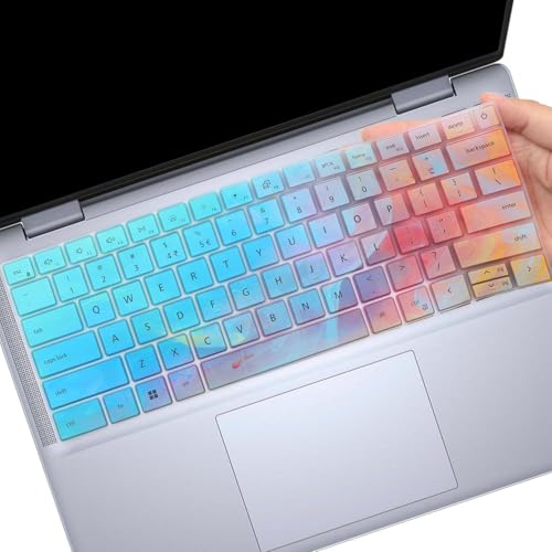 Stylish Colorful Keyboard Cover for Dell 14 Plus DB04250 DB04255 DB14250 DB14255 14", Dell Inspiron 14 5440 5441 5445 7440 7441 7445 & Inspiron 16 7640 US Layout(Not Fit:Dell 14S & 14 DA14250 Premium) - color: Colorful