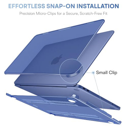 May Chen for MacBook Neo 13 inch Liquid Retina Display ((2026 Release A3404), Slim & Lightweight Protective Case with Screen Protector&Keyboard Cover&Dust Plug, Crystal Indigo - color: Crystal Indigo