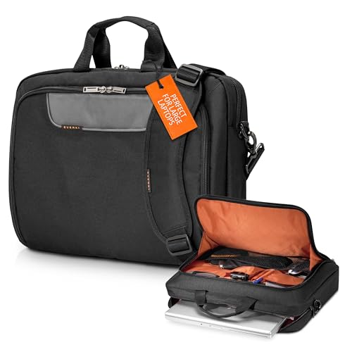 EVERKI Advance Laptop Briefcase 18.4 Inch - Business Briefcase for Men & Women, Ideal Lap Top Computer Bag for Travel, Heavy Duty Laptop Bag, Lap Top Messenger Carrying Case, (EKB407NCH18) Black - size: 18.4-Inch