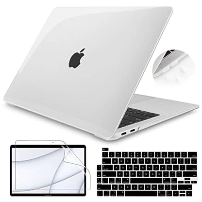 Teryeefi for MacBook Pro 13 Inch Case 2022-2016 Release A2338 M1 M2 A2289 A2251 A2159 A1989 A1706 with Touch Bar, Crystal Plastic Hard Shell Cover +Keyboard Cover Skin, Clear - color: Crystal Clear