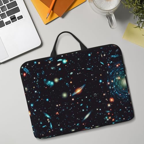 14 Inch Laptop Sleeve Case Waterproof Lightweight Laptop Case Bag Deep Space Travel Laptop BagsWith Handle Briefcase Messenger Bag For Women Men