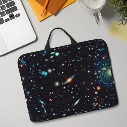 14 Inch Laptop Sleeve Case Waterproof Lightweight Laptop Case Bag Deep Space Travel Laptop BagsWith Handle Briefcase Messenger Bag For Women Men