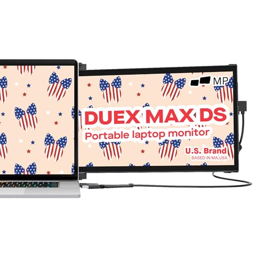 Mobile Pixels New Duex Max DS 14.1'' FHD 1080p Laptop Screen Extender | USB Type-C/HDMI Ports, Portable Monitor for 14'' to 17 Inch Laptops, Compatible with macOS/Windows/Apple/Android/Switch