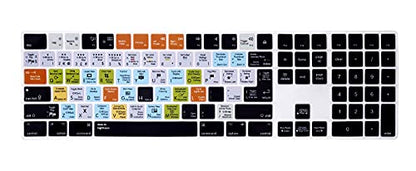 Lightroom Keyboard Cover for Apple iMac Magic Wireless Keyboard A1843 | US&EU Layout,Soft Silicone,Protective Skin,with Numeric Keypad MQ052LL/A,2017, Washable&Reusable,Full Protection,Precise Fit - color: Lightroom