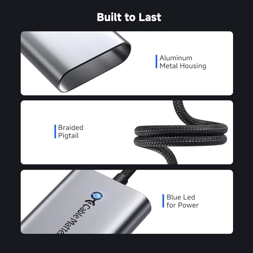 Cable Matters USB C to 5Gb Ethernet Adapter with 140W Charging | 5000Mbps Ethernet to USB C, Compatible with USB4, Thunderbolt 5/4, MacBook, Laptops, and USB-C Devices