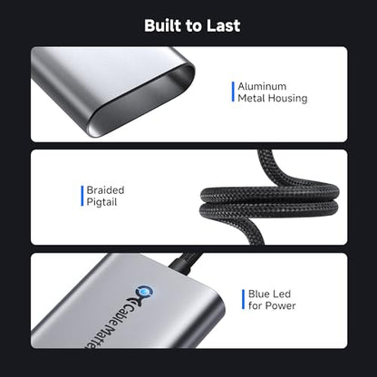 Cable Matters USB C to 5Gb Ethernet Adapter with 140W Charging | 5000Mbps Ethernet to USB C, Compatible with USB4, Thunderbolt 5/4, MacBook, Laptops, and USB-C Devices