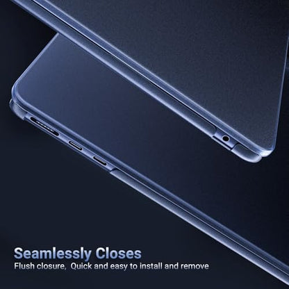 MOSISO Compatible with MacBook Air 13 inch Case M5 2026 M4 M3 M2 2025-2022 A3449 A3240 A3113 A2681, Seamlessly Closes Anti-Crack&Anti-Fingerprints Hard Shell for MacBook Air 13.6 Case, Midnight Clear - color: Midnight Clear