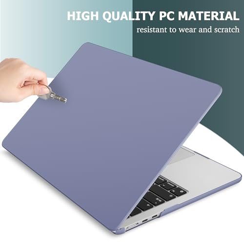 May Chen for 2026 MacBook Air 15 inch Case 2025 2024 2023 A3448 M5 A3241 M4 A3114 M3 A2941 M2 with Liquid Retina Display & Touch ID, Plastic Hard Shell with Keyboard Cover - Lavender Gray - color: Lavender Gray