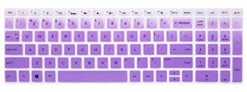 Keyboard Skin Compatible for 15.6" HP Pavilion X360 15-br075nr, HP Envy x360 15m-bp 15m-bq, HP Spectre x360 15-ch,HP Pavilion 15-cb 15-cc 15-cd 15-bw 15-bs & 17.3" HP 17M-ae 17-bs Series -Purple Ombre - color: Purple Ombre