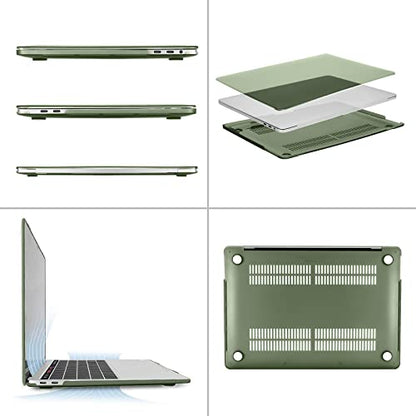 MOSISO Compatible with MacBook Pro 13 inch Case M2 M1, Army Green | Plastic Hard Shell Case Cover 2026-2016A2338 A2251 A2289 A2159 A1989 A1708 A1706 with/without Touch Bar - color: Army Green