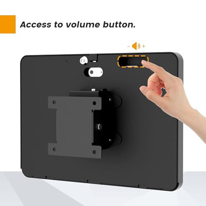 Tablet Wall Mount Compatible with Microsoft Surface Go 1 2 3 4 Anti Theft with Lock Tiltable Adjustable - BSW101BR - color: Black