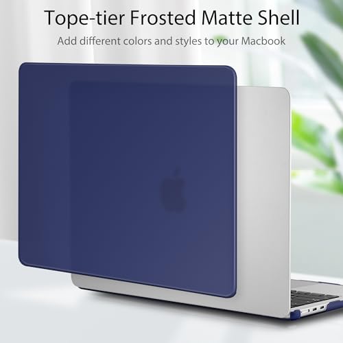 Case for MacBook Air 15 Inch 2026-2023 Release M5 A3448 M4 A3241 M3 A3114 M2 A2941, Hard Shell with Screen Protector & Keyboard Cover, Compatible with Touch ID, Matte Navy Blue - color: Matte Navy Blue