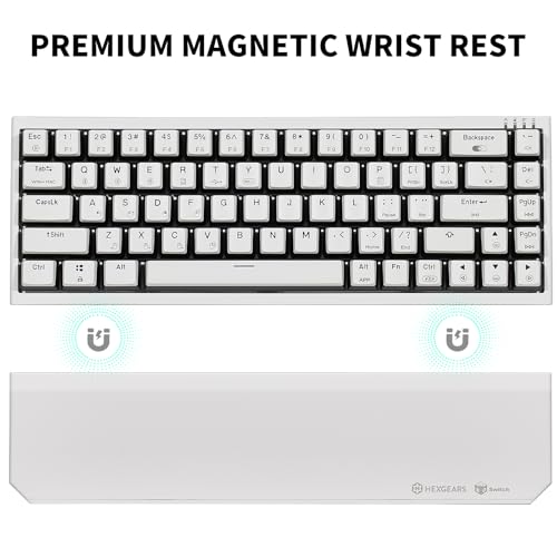 Hexgears X1 Pro Wireless Mechanica Keyboard, Tri-Mode Bluetooth/2.4G/USB-C, Hot-Swappable Linear Switch Gaming Keyboard, Mini Compact White Backlit Keyboards with Wrist Rest - White - color: Panda-X1 Pro, size: Linear