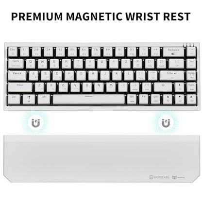 Hexgears X1 Pro Wireless Mechanica Keyboard, Tri-Mode Bluetooth/2.4G/USB-C, Hot-Swappable Linear Switch Gaming Keyboard, Mini Compact White Backlit Keyboards with Wrist Rest - White - color: Panda-X1 Pro, size: Linear