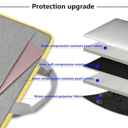 Hseok Laptop Sleeve 13-14 Inch Case Briefcase Compatible with MacBook Neo Pro 14 M5/M4/M3/M2/M1, All Models 13.3 Mac Air/Pro, XPS 13 14, Most Popular 13"-14" Notebooks,L01G01 - color: L01G01, size: 13"-14"